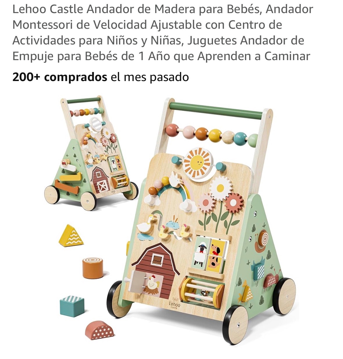 Andador de Madera Montessori Lehoo Castle 💕