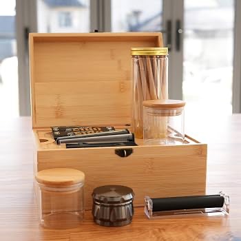 Kit Organizador Premium de Bambú COLOR NEGRO para artículos mágicos  🍁