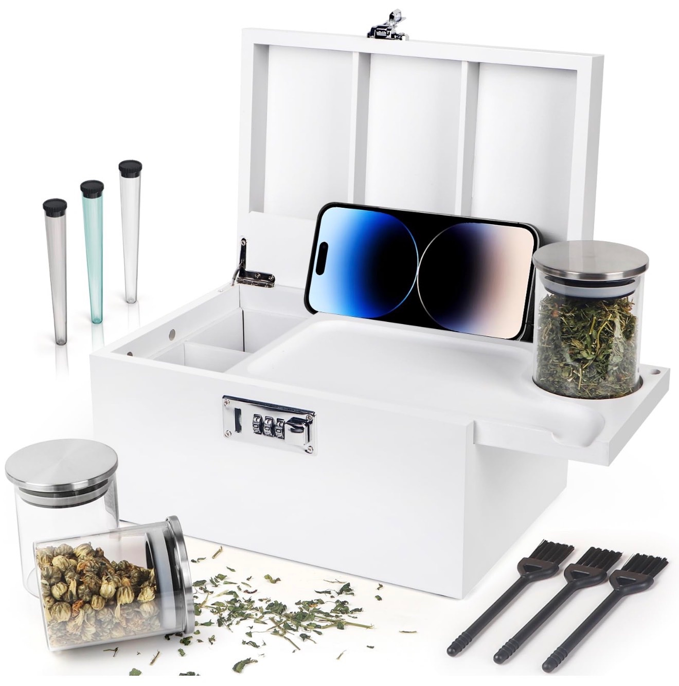 Caja de bambú para guardar cositas mágicas  con cerradura ✨