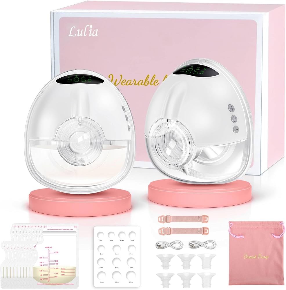 Lulia extractor de leche doble wearable (sin marca visible exacta)